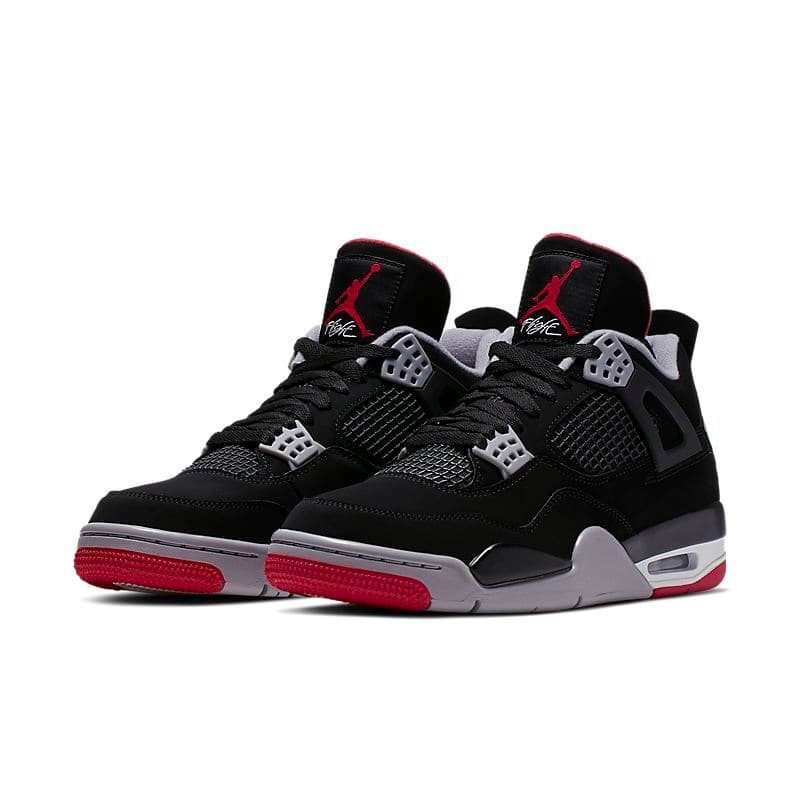 Chaussures de basketball montantes Jumpman Airs4 et Jordans4 4s pour hommes, coloris Sail Bred Kaws Fire Red Thunder Taupe Haze University Blue, plat