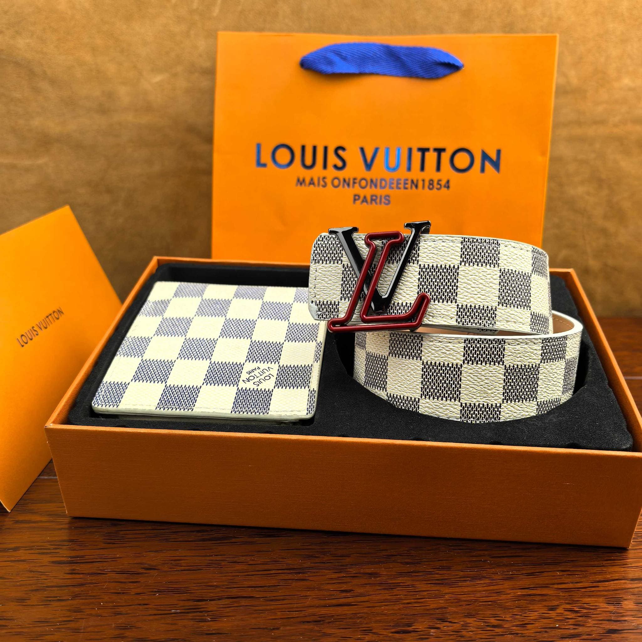 Ensemble portefeuille ceinture tendance V Grid, portefeuille vieillissant