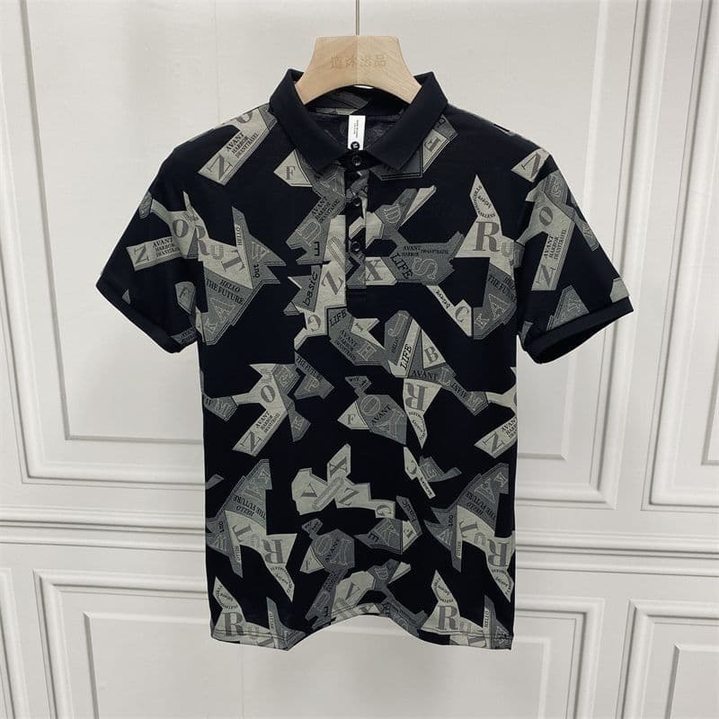 Men's Clothing Trendy Casual Short Sleeved Polo Shirt 2024 New Summer Trend Slim Fit Niche Top With A Base Tee