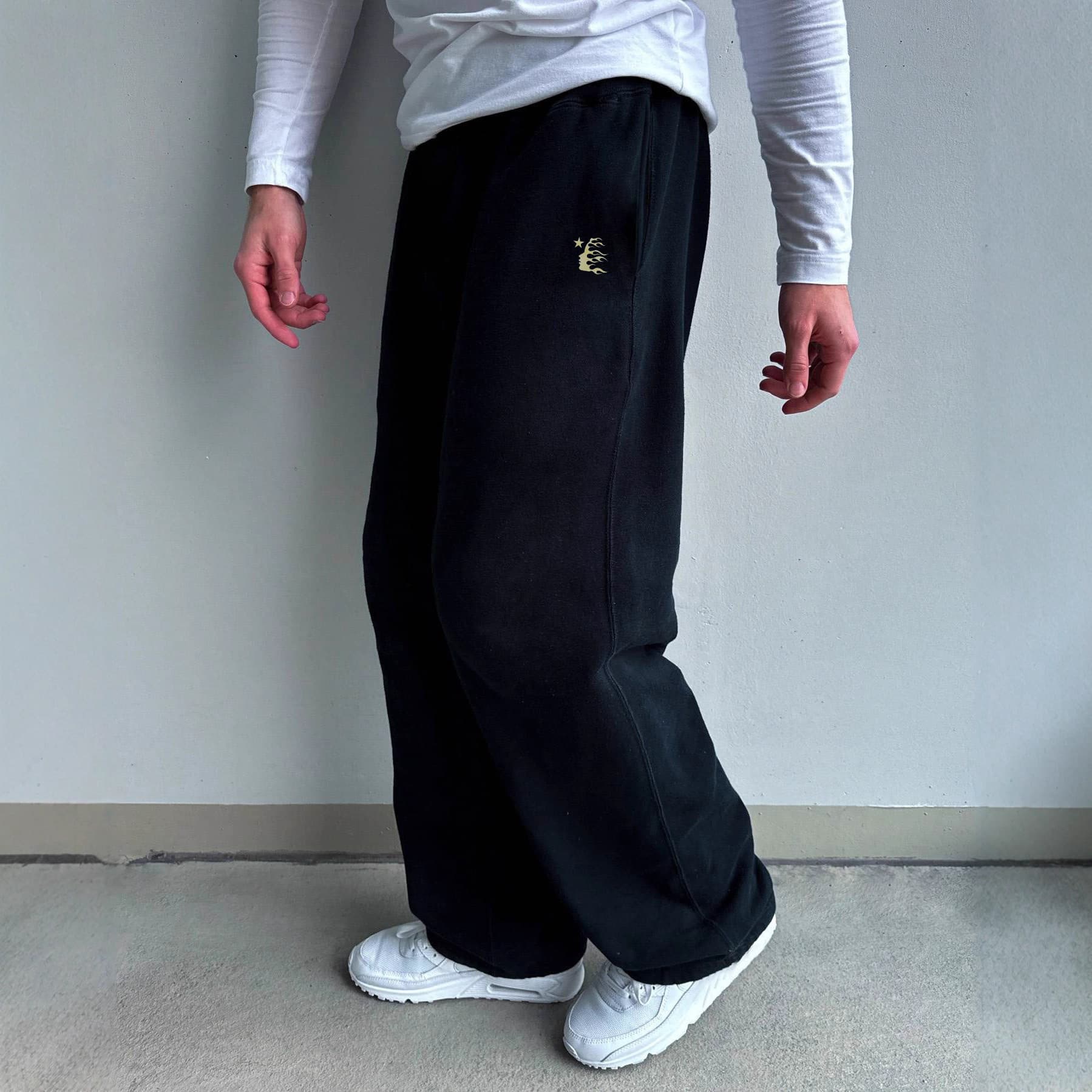 Men's Clothing Men's Retro Streetwear Joggers - Elastic Waist Zip-Up Sweatpants (Black, S-3XL) Hot-selling