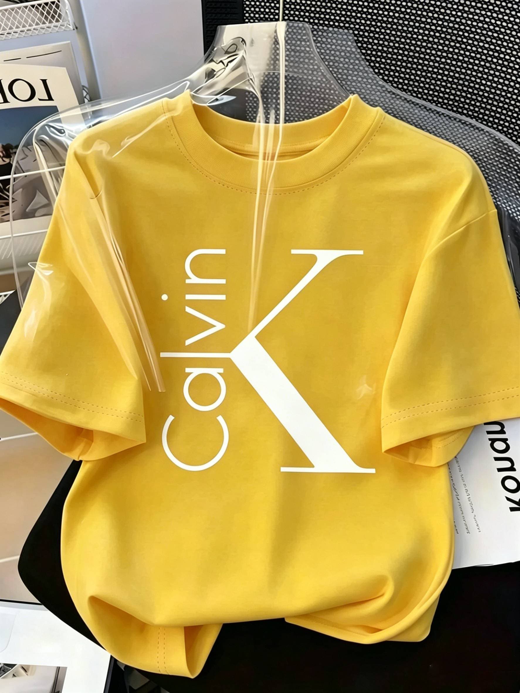T-shirt tendance été 2026, coupe ample, manches courtes, imprimé