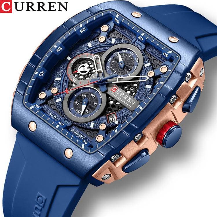 Six Pin Chronograph Watch Men's Fashion Multi Function Watch