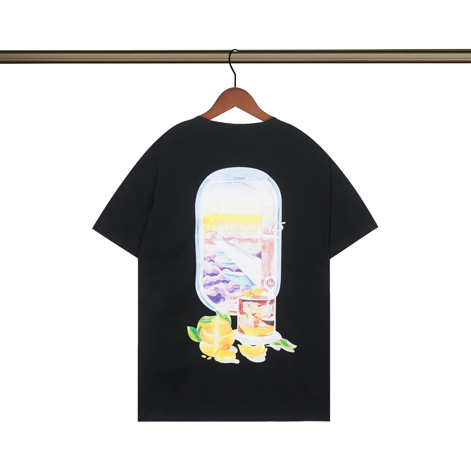 Vêtements pour hommes 24 nouveaux styles Illusion Gate Letter Printing T-shirt à manches courtes à col rond personnalisé