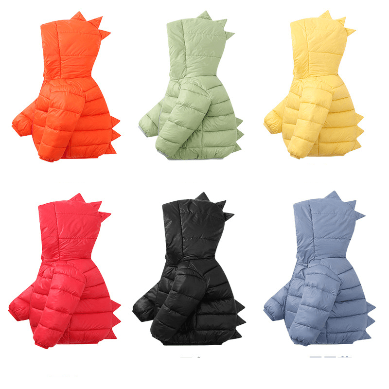 Cross-border supply 2023 autumn and winter new cartoon style children's down jackets for boys and girls, short lightweight jackets