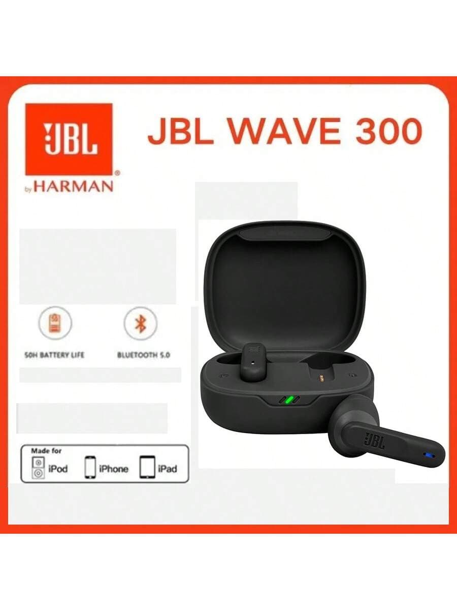 JBL Wave 300 TWS True Wireless In-Ear Bluetooth Headphones In Charging Case - Wireless Earbuds With Integrated Microphone, 26 Hours Of Playback,