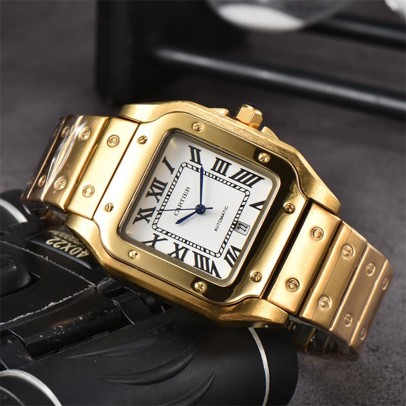 Montre à Quartz pour hommes, de haute qualité, pour loisirs, affaires, étanche, calendrier, petite montre carrée, tendance, bracelet en acier