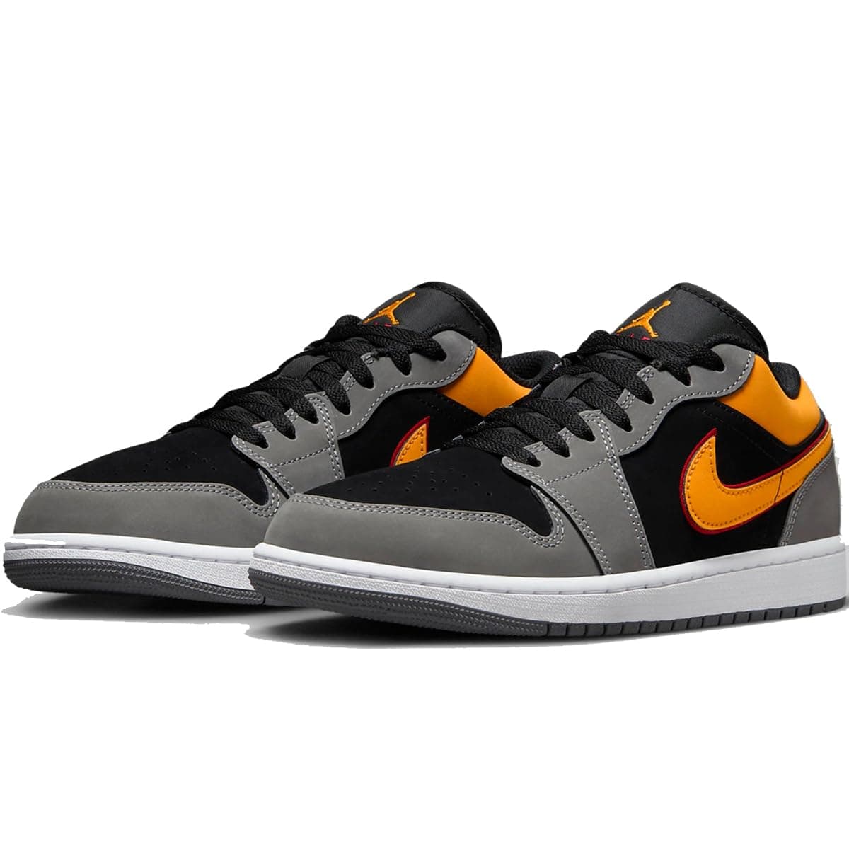 Nike Air Jordan Men's 1 Low SE V2 Sneakers In Black/Orange/Red/White