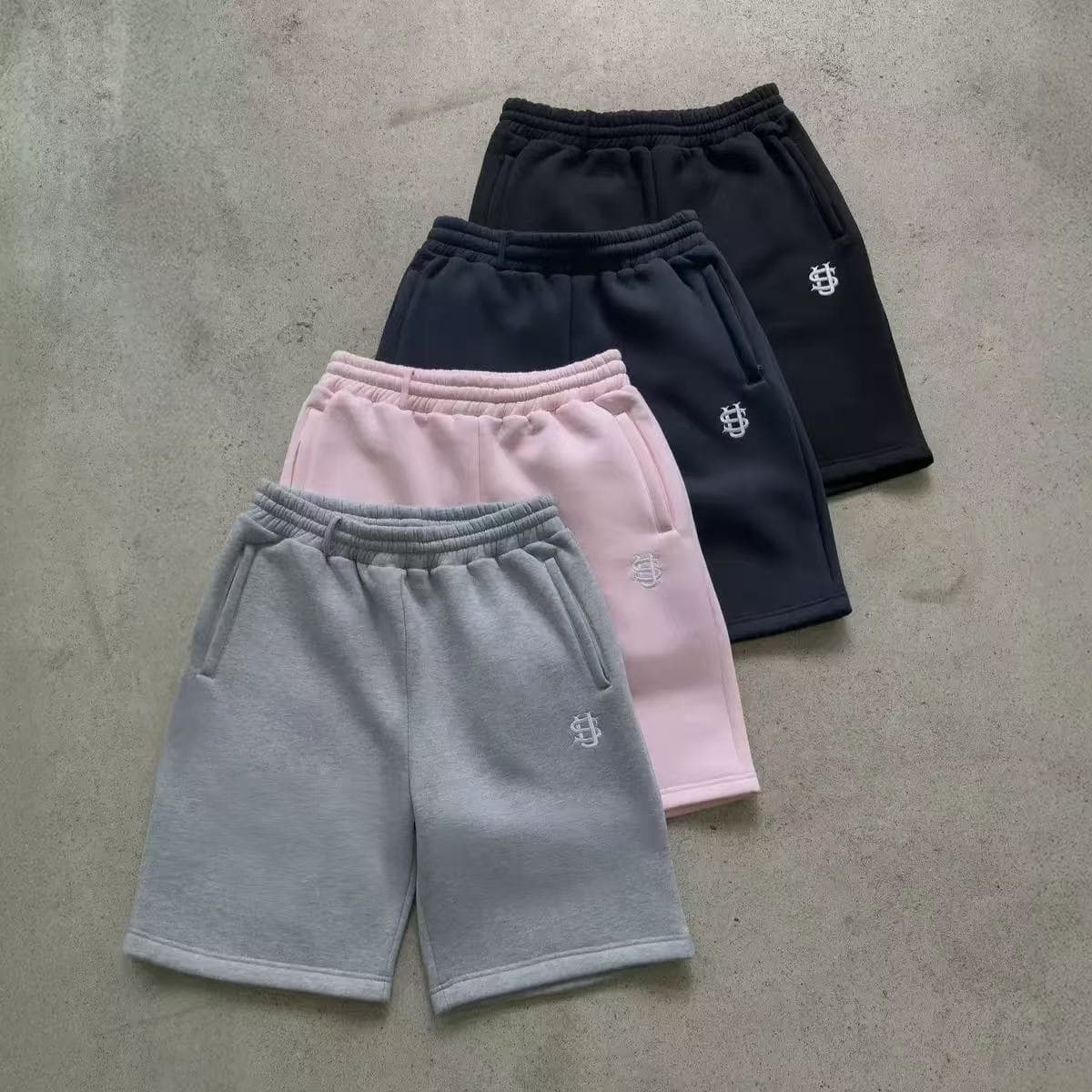 Men's Clothing Retro Y2k Street Trend Hip-hop Casual Elastic Waist Loose Solid Color Sports Casual Shorts