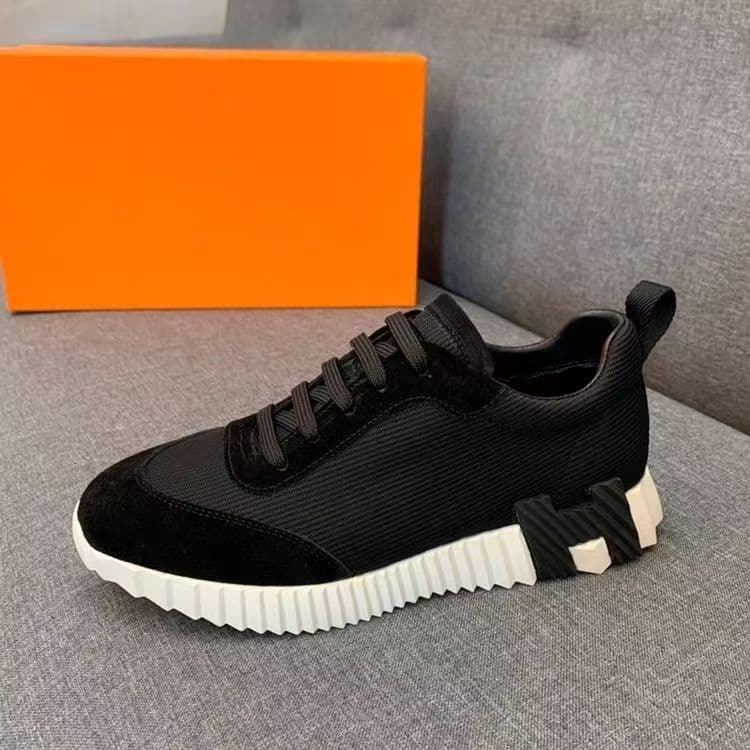 Chaussures grises souples et décontractées en cuir véritable poli de marque H, baskets noires pour femmes et hommes