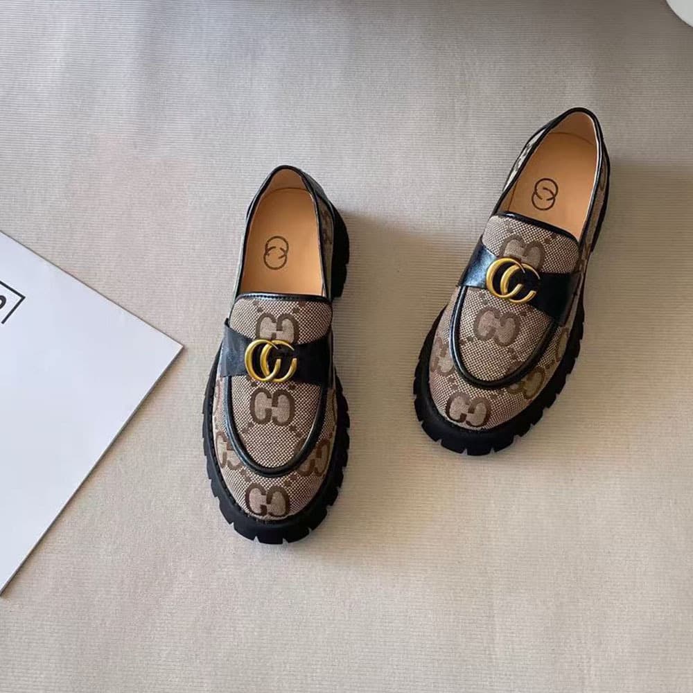 Mocassins à enfiler polyvalents en cuir, petits modèles, pour femmes, collection 2025, style transfrontalier, avec mors.