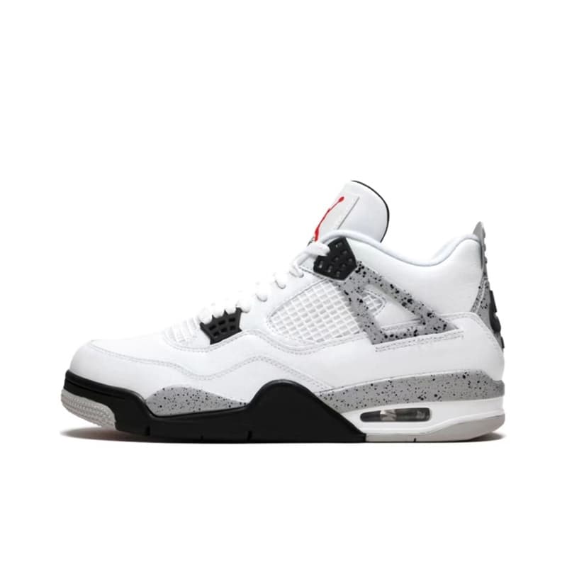 Chaussures de basket-ball 4s Bred chaussures de sport métalliques blanc noir ciment chat royauté champignon hommes formateur rétro 4 femmes chauss