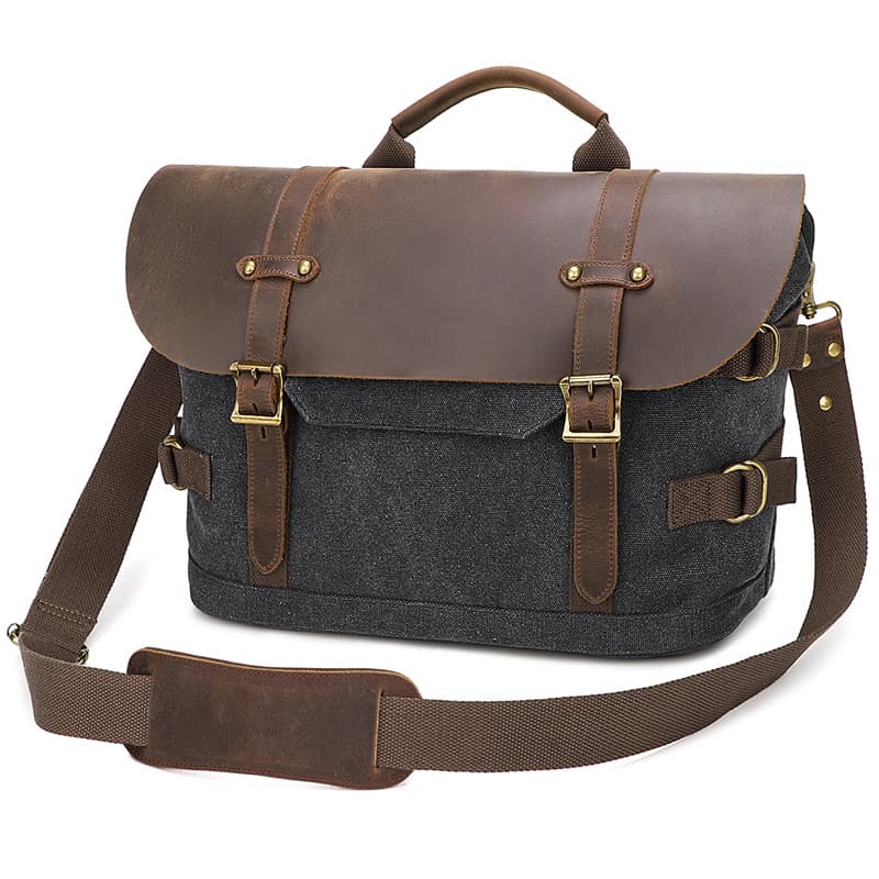 Canvas shoulder bag, casual crossbody bag, new manufacturer, retro mailman bag, computer bag