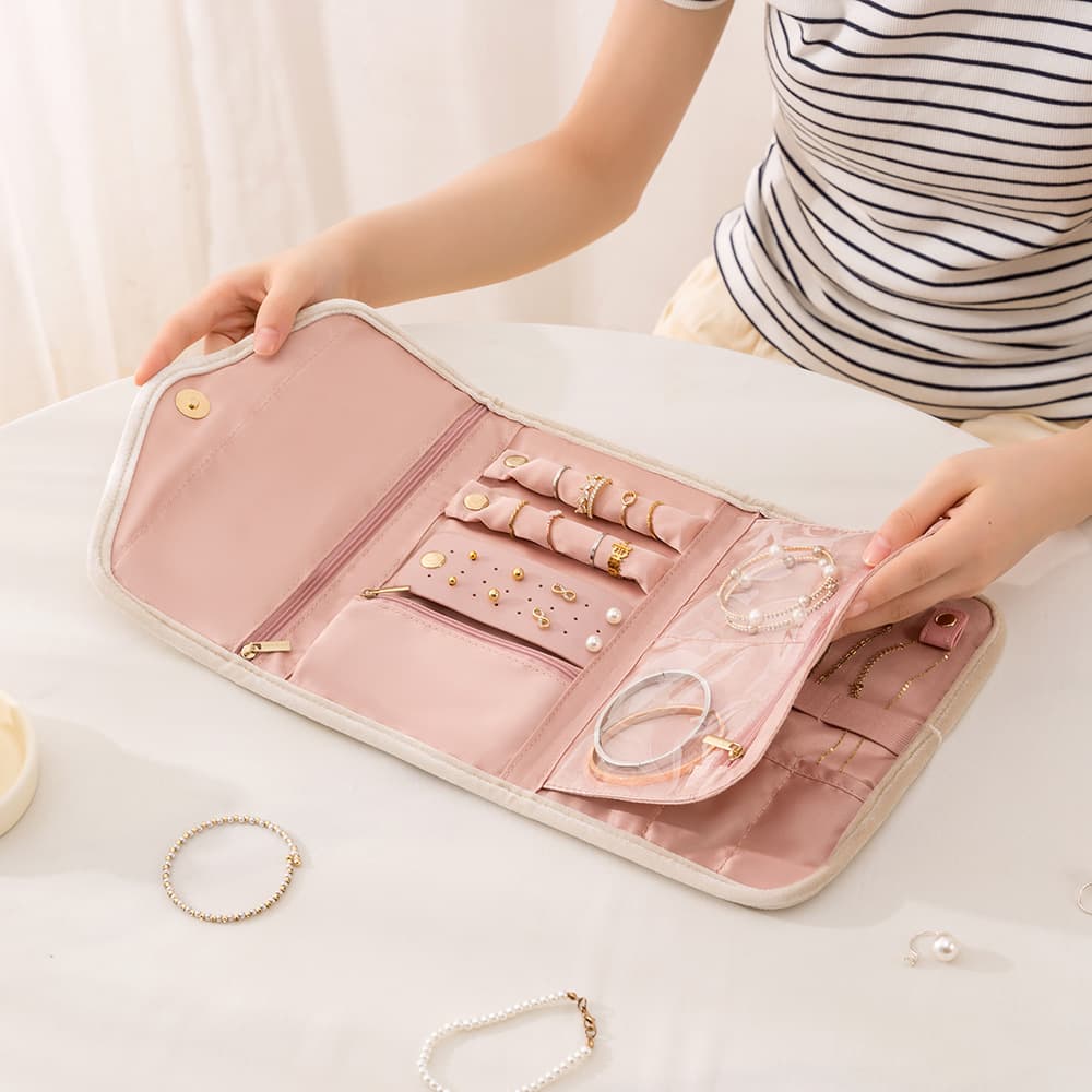 Storage Holders Travel Jewelry Storage Bag Earrings Ring Brooch Pendant Storage Light Luxury Style Jewelry Bag