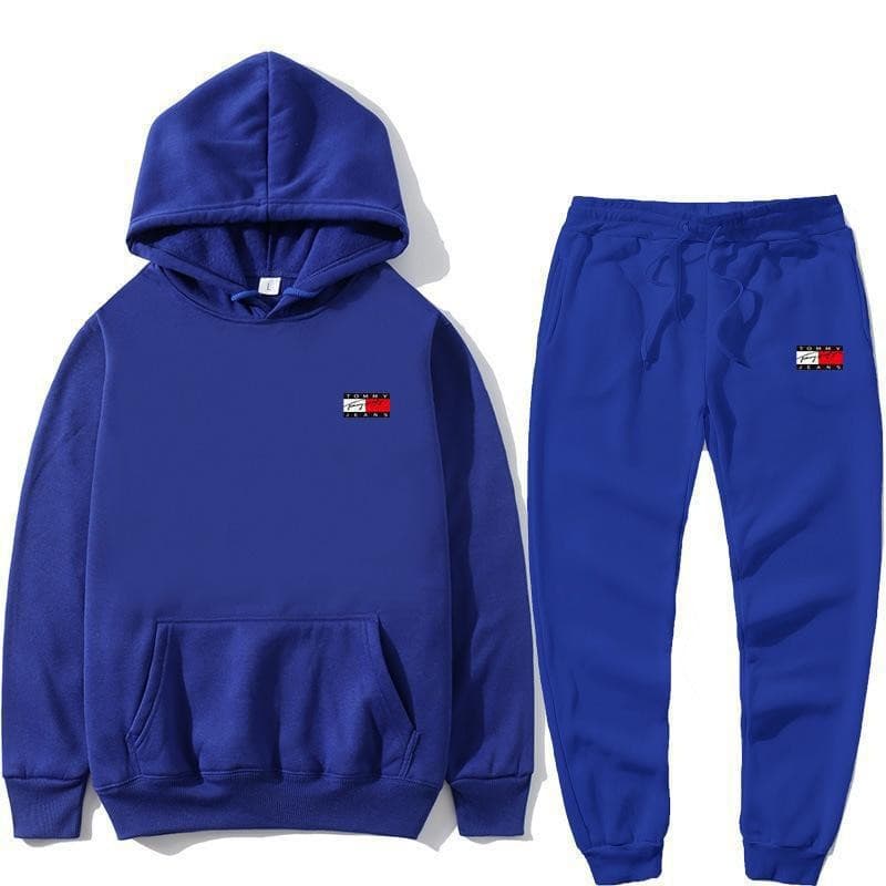 Ensemble 2 pièces de pull à capuche pour hommes, costume de sport décontracté imprimé, souhait transfrontalier européen et américain d'automne