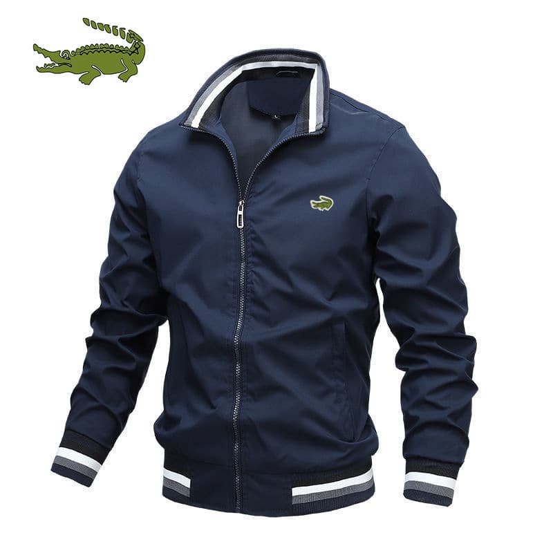 Vente en gros de vêtements pour hommes, nouvelle veste cardigan de couleur unie pour hommes, veste de pilote décontractée, uniforme de baseball