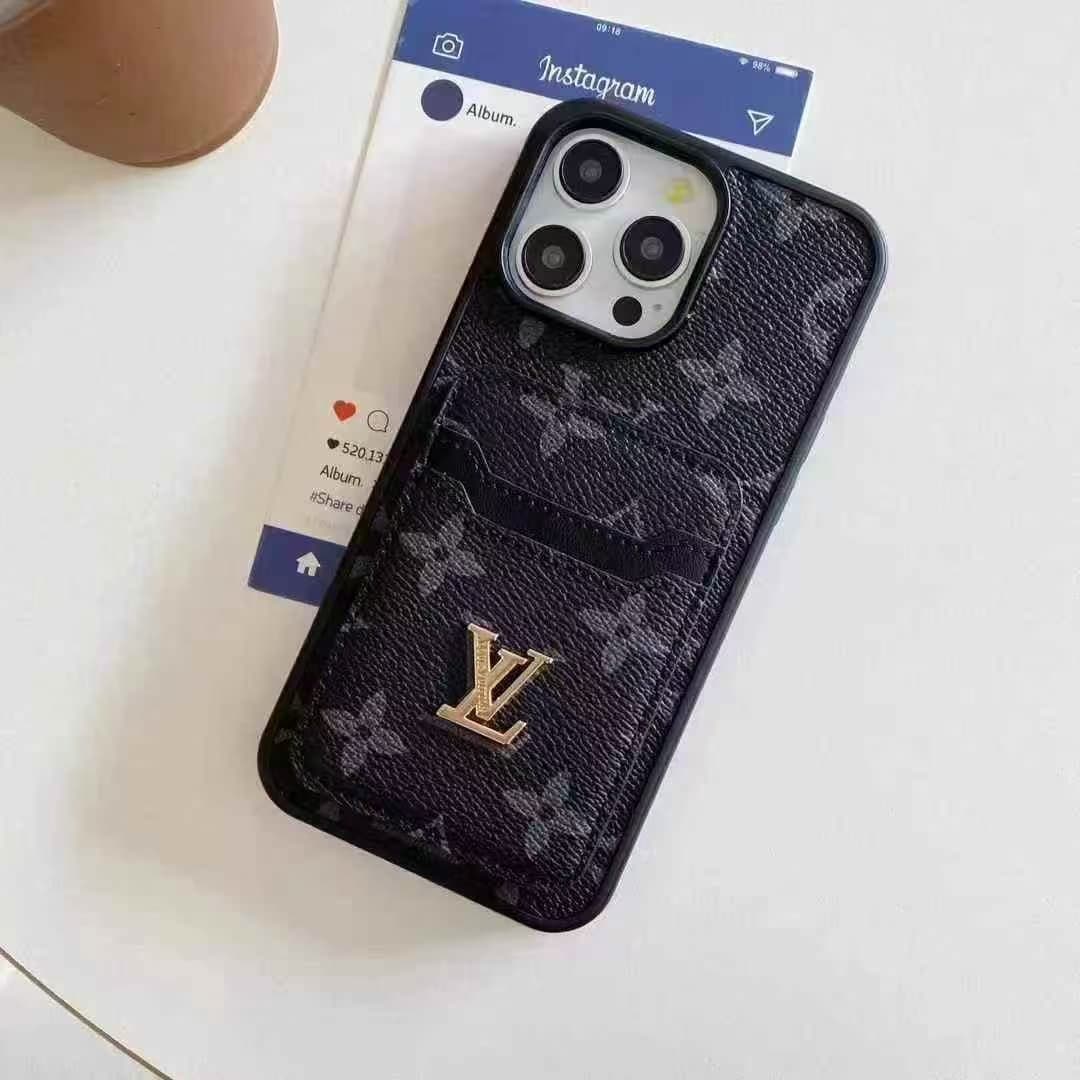 Étui de luxe pour iPhone 17, coque de protection intégrale en cuir souple avec logo, compatible avec les modèles 15 Pro / 16 Pro Max / 13 pouces