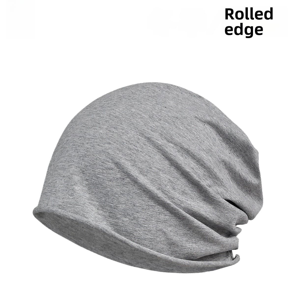 Tripeds Baotou Hat Spring and Autumn Thin Men's and Women's Top Curl Solid Color Cotton Single-Layer Fashionable All-Match Pregnant Women's Moon Hat