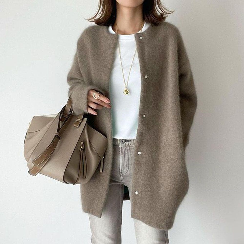 Women's clothing 9 colors autumn new super soft knitted jacket slim design niche loose knitted jacket for women