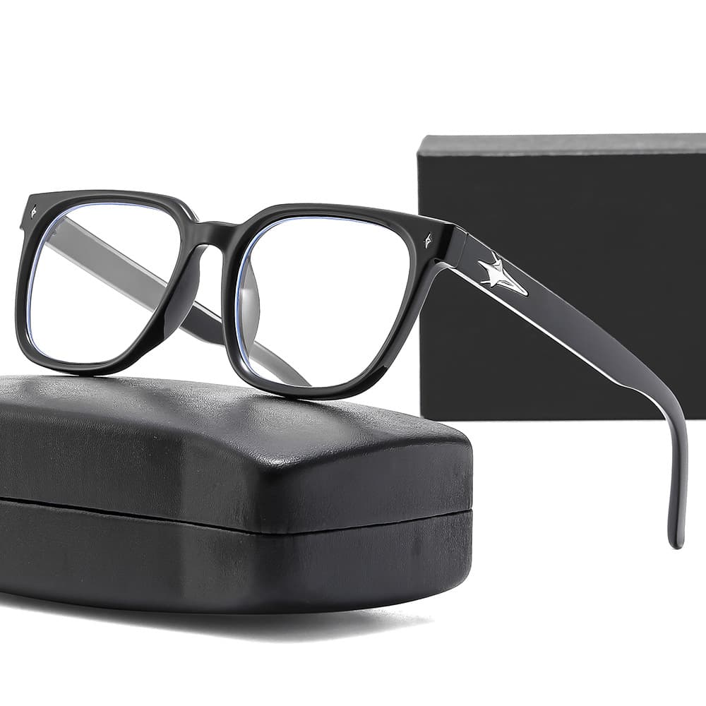 2025 New Anti-Blue Light Women, Internet Celebrity Style, Prescription For Men, Fashionable Black Frame Non-Prescription