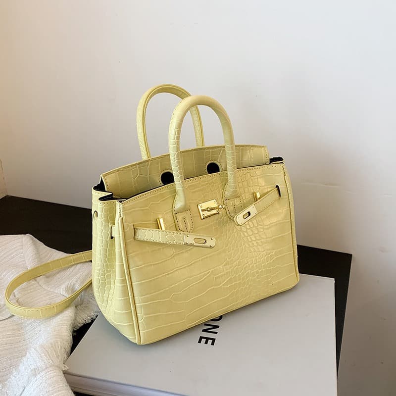 Sac à main Kelly tendance Birkin Commuter, motif crocodile européen et américain, collection 2025.