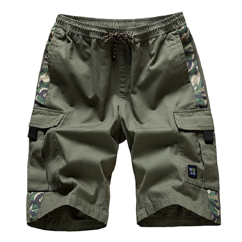 Man's clothing Multi-bag cargo shorts Summer men's cotton baggy plus-size casual pants medium pants quarter pants