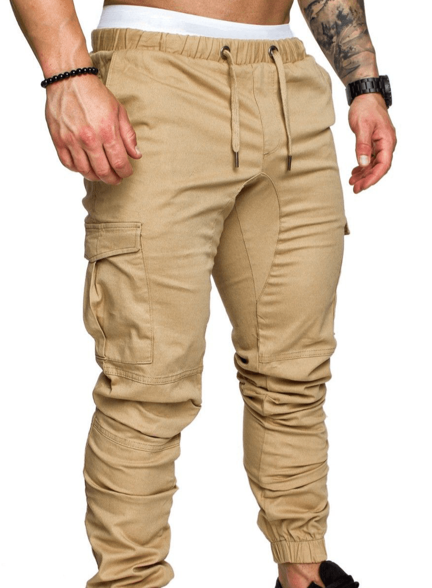 Cargo Multi-pocket Pants Men's Woven Fabric Casual Pants Corset Pants Men Year-round