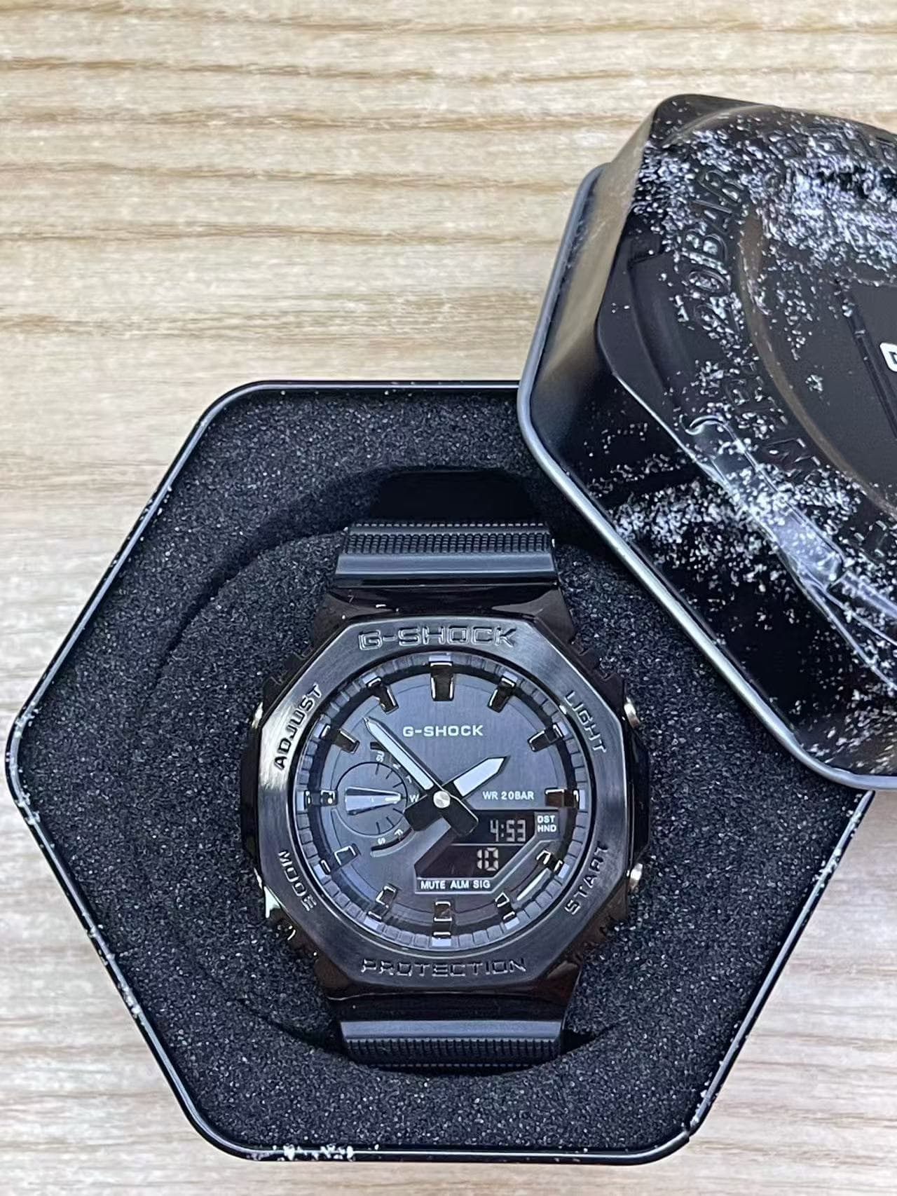 Livrée dans un coffret cadeau original exquis, édition limitée GM2100, montre de sport multifonctionnelle de luxe G-SHOCK avec éclairage nocturne