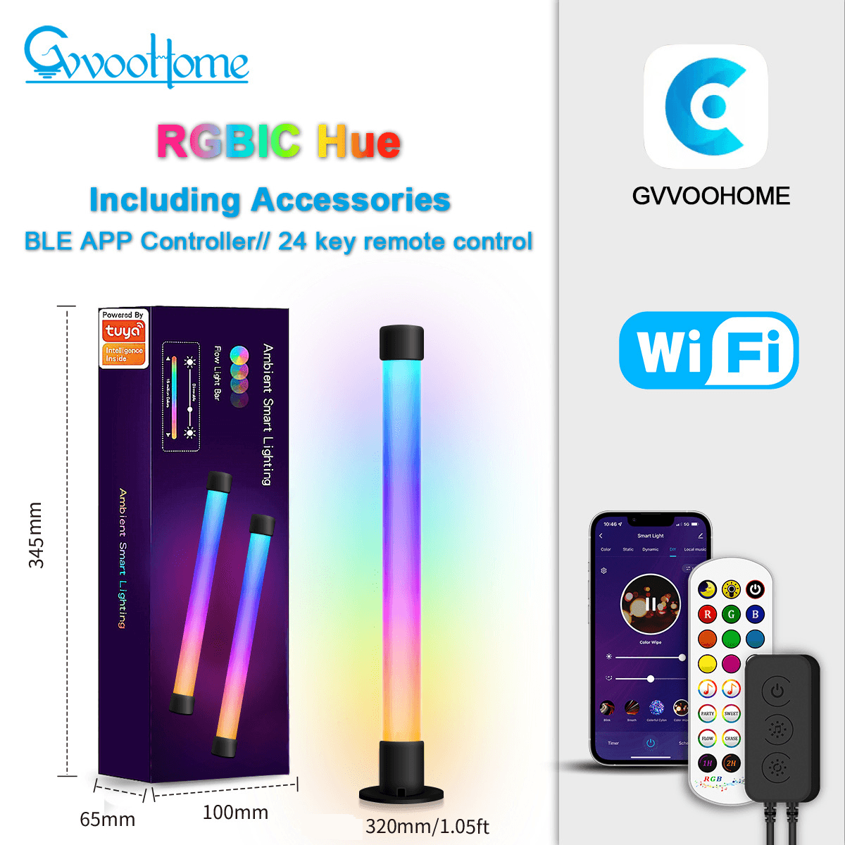 Smart Led Sound Pickup Rhythm Light Fantasy Computer TV Desktop Atmosphere Light Voice Control Intelligent