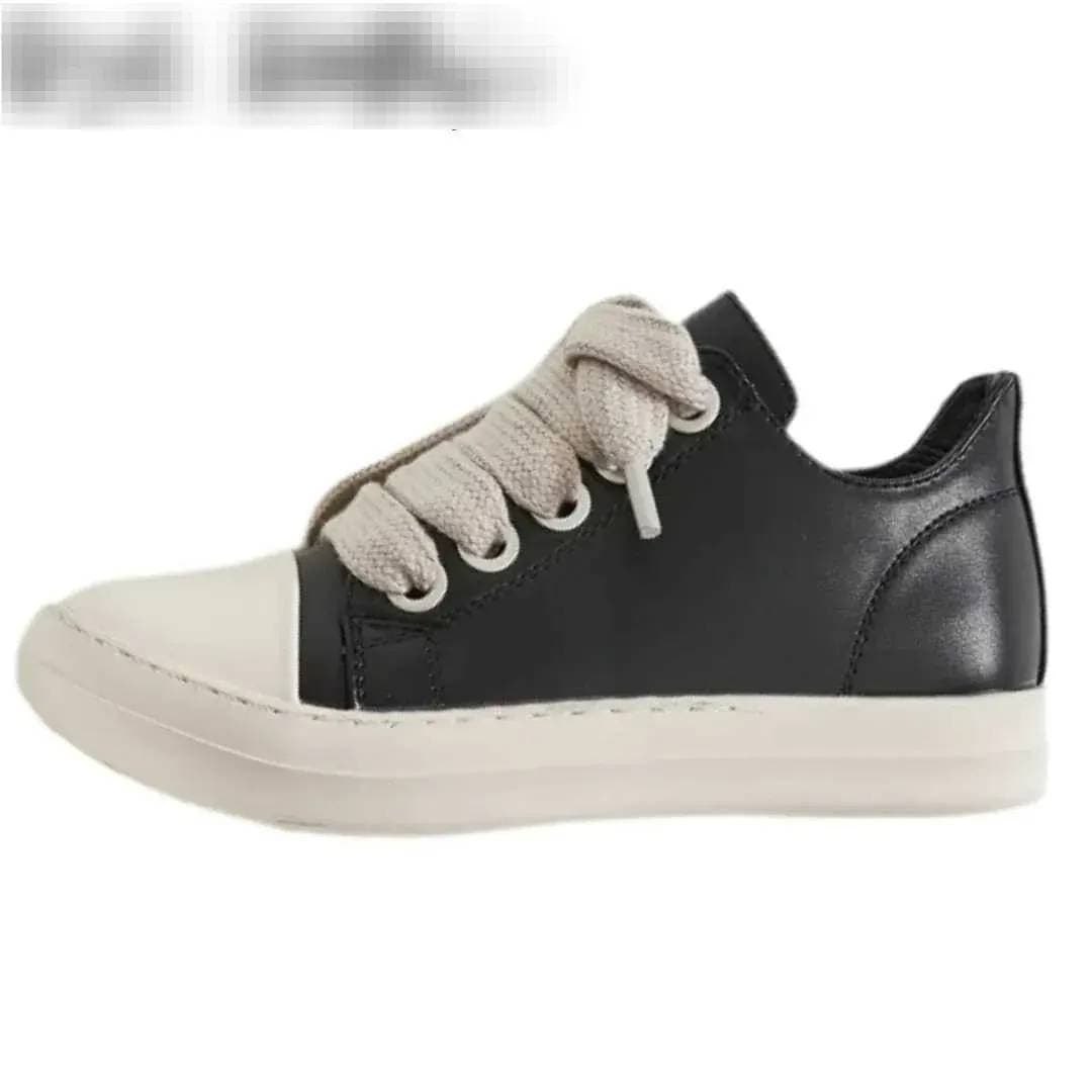 Dress Rick Vintage Jumbo Lace Sneakers Low Top Woman Designer Men Casual Leather Women Flats Shoes Newtrainer Size