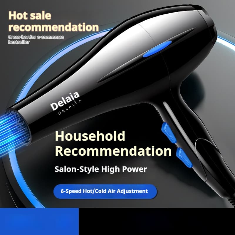 1200W Brushless Motor, 5 Speed Settings, Blue Light Therapy, Cool/Hot Air, CE/FCC/ROHS Certified (Blue Light Version With Diffuser Nozzle)​