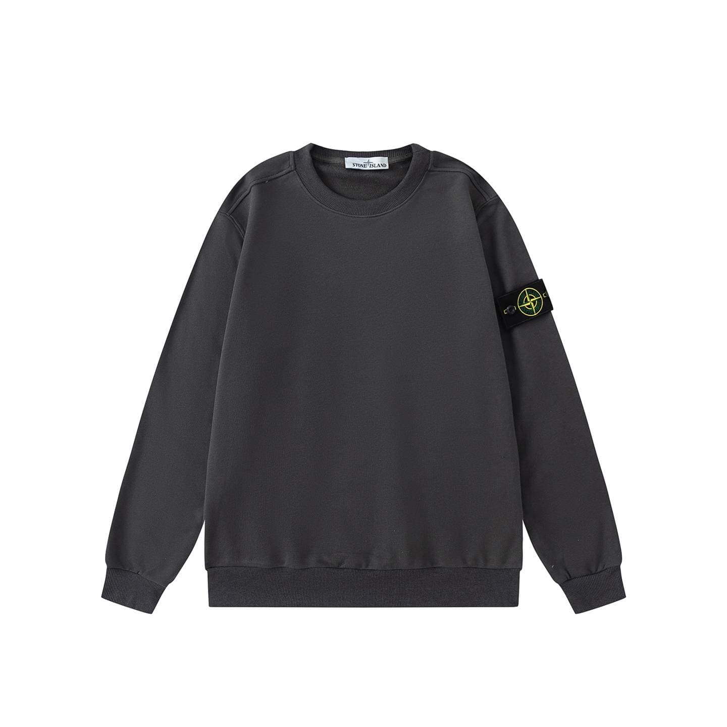 Sweat-shirt homme Stone Fall Winter décontracté à col rond, couleur unie élégante, coupe décontractée, manches longues, col rond, modèle 06