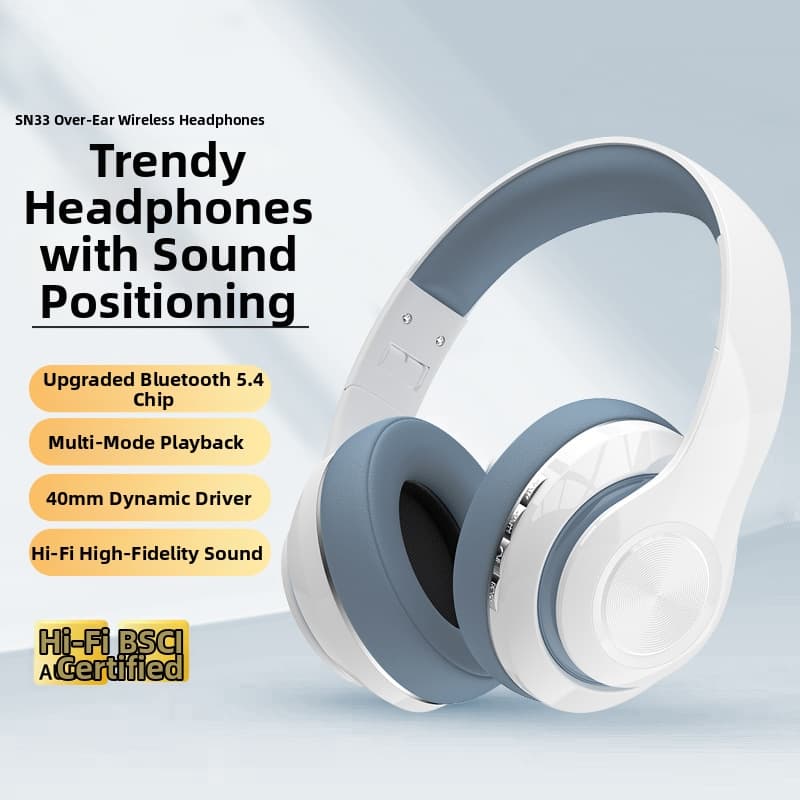 SN33 Over Ear True Wireless Bluetooth Earphones Heavy Bass Sports TF Phones Cross Border Wholesale Direct Stock