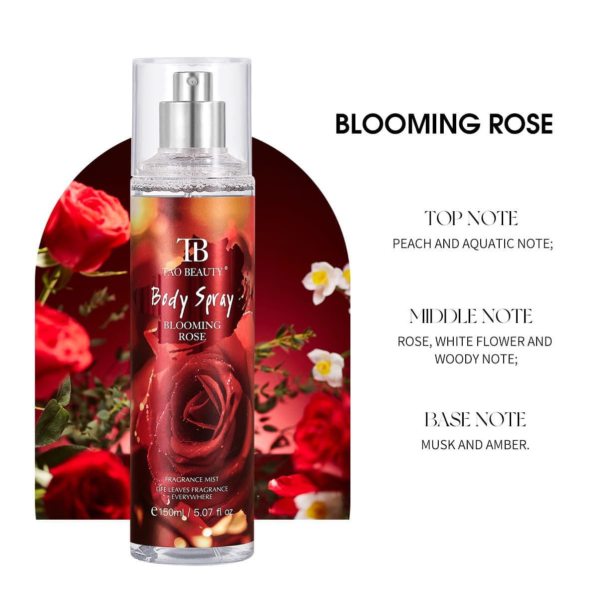 Fragrance Mist - Long-Lasting Light Scent, 4 Floral & Fruity Notes, Ideal For Daily Commute & Dates