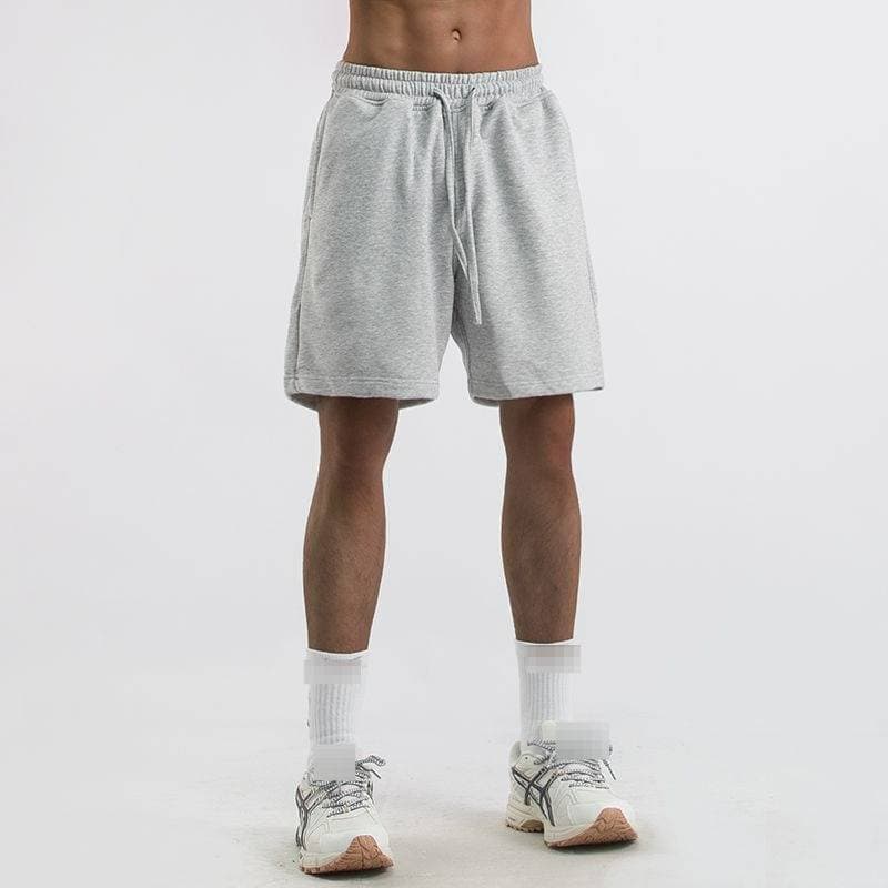 Men's Heavyweight Cotton Shorts Casual Loose Sports Pants 5 Point Drawstring American Style Summer Trousers