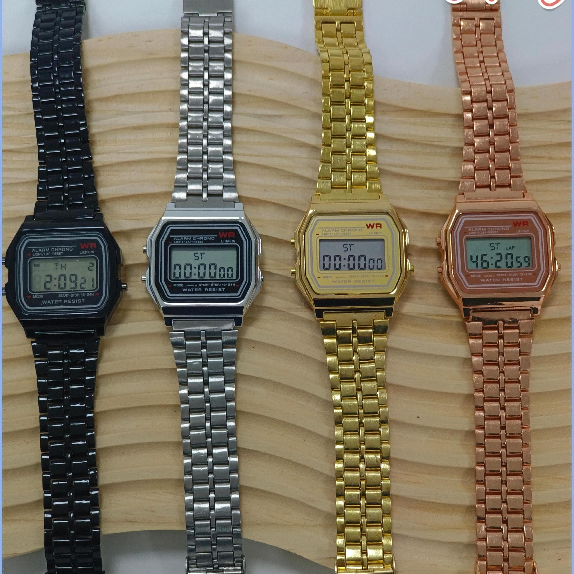 Men's Watches Led Electronic Watch Steel Band Fashion Watch Multi-function Electronic Watch