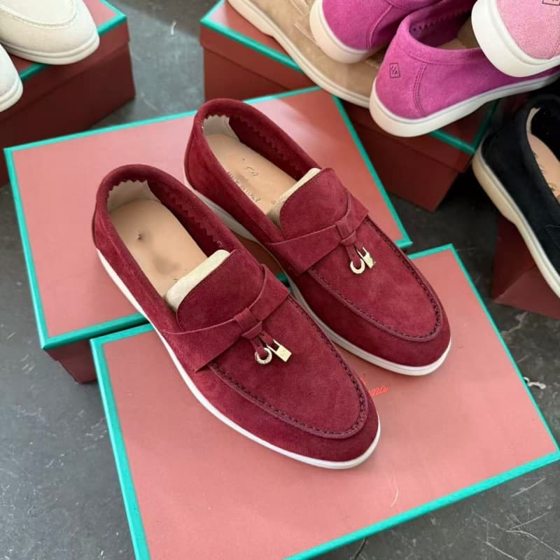 En stock : Mocassins plats décontractés pour femmes LP, de haute qualité, à enfiler, à semelle souple, confortables et faciles à porter.