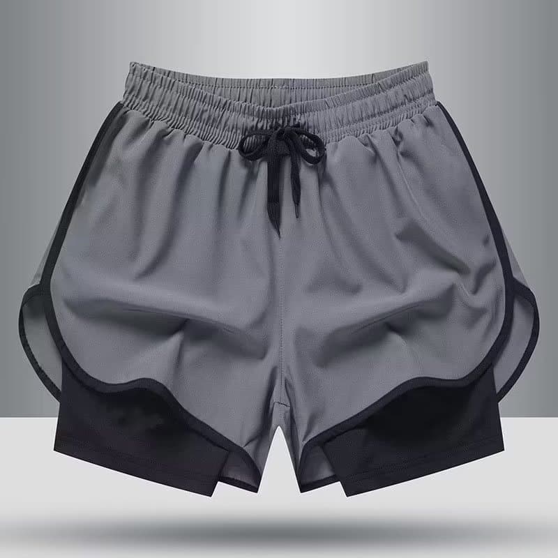 Men's Clothing Summer Sports Shorts Men's Quick Drying Running Basketball Training Fitness Mid Length Pants With Lining High Elastic