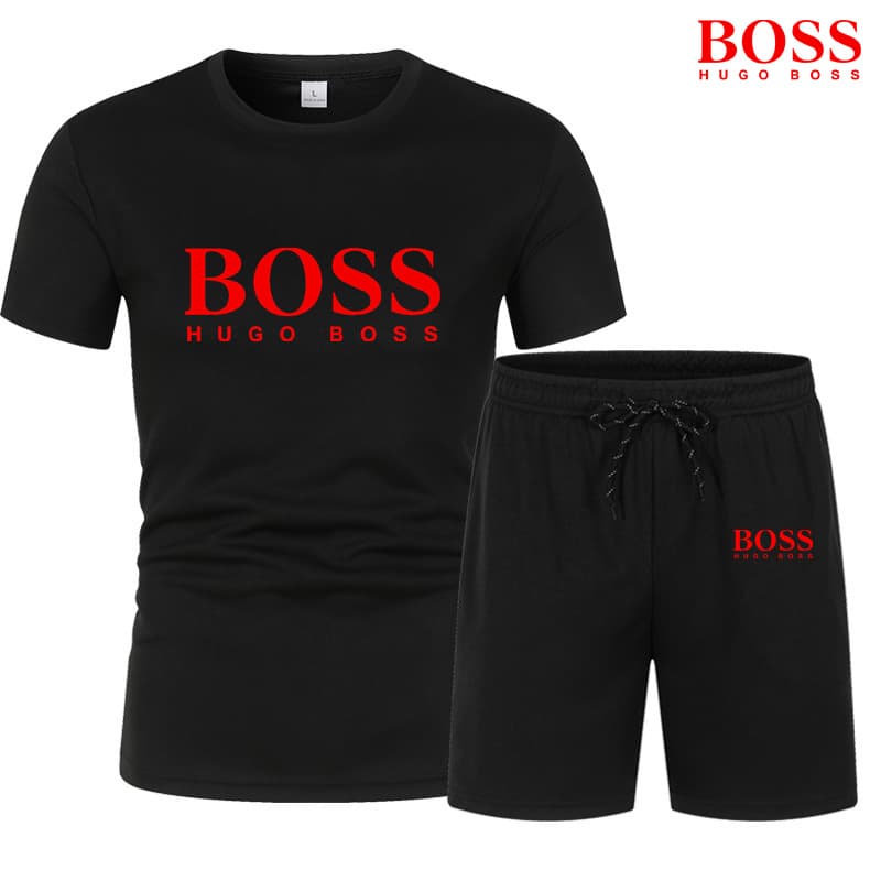 Ensemble short d'été à la mode pour hommes, ensemble de sport respirant et à séchage rapide pour hommes, ensemble T-shirt à manches courtes, en