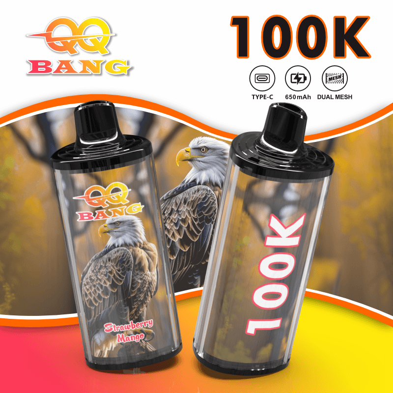 BANG KING 100K bouffées / Affichage du niveau de carburant et de la batterie sur l'écran / Faible résistance / Charge rapide