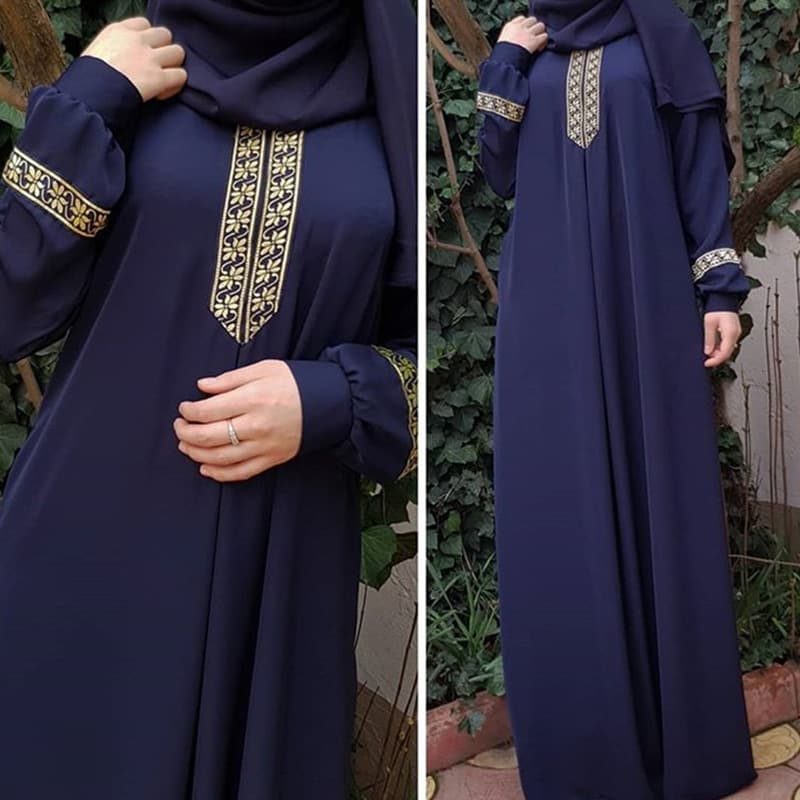Women's Ethnic Style Print Loose Long Skirt Dress