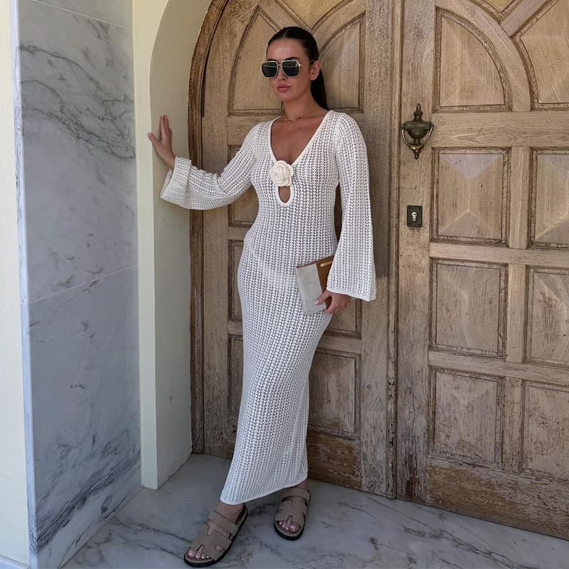 Women's Clothing Spring And Summer V Neck Elegant