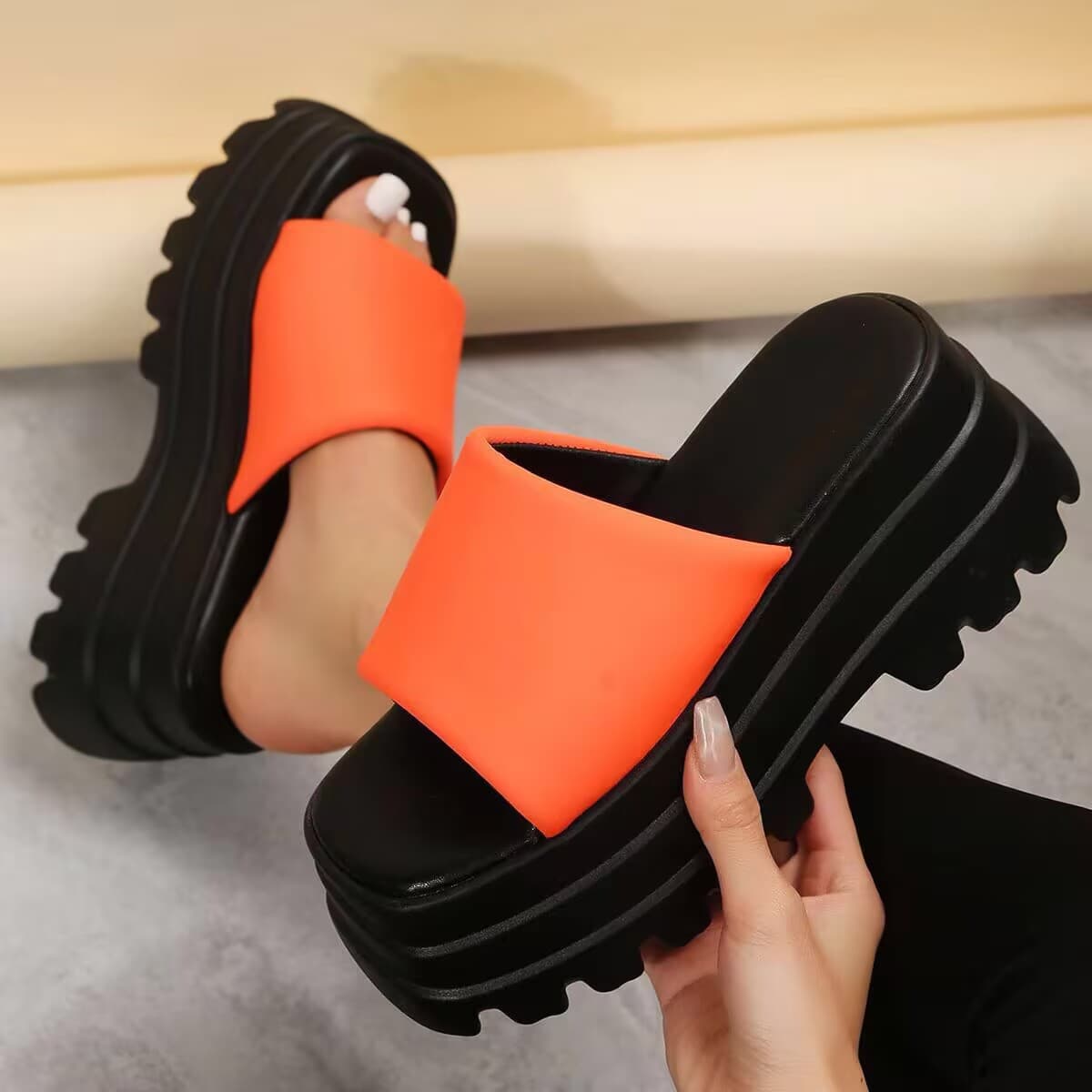 Summer Style Women's Platform Sandals Fashion Open Toe Wedge Lightweight High Heeled Shoes