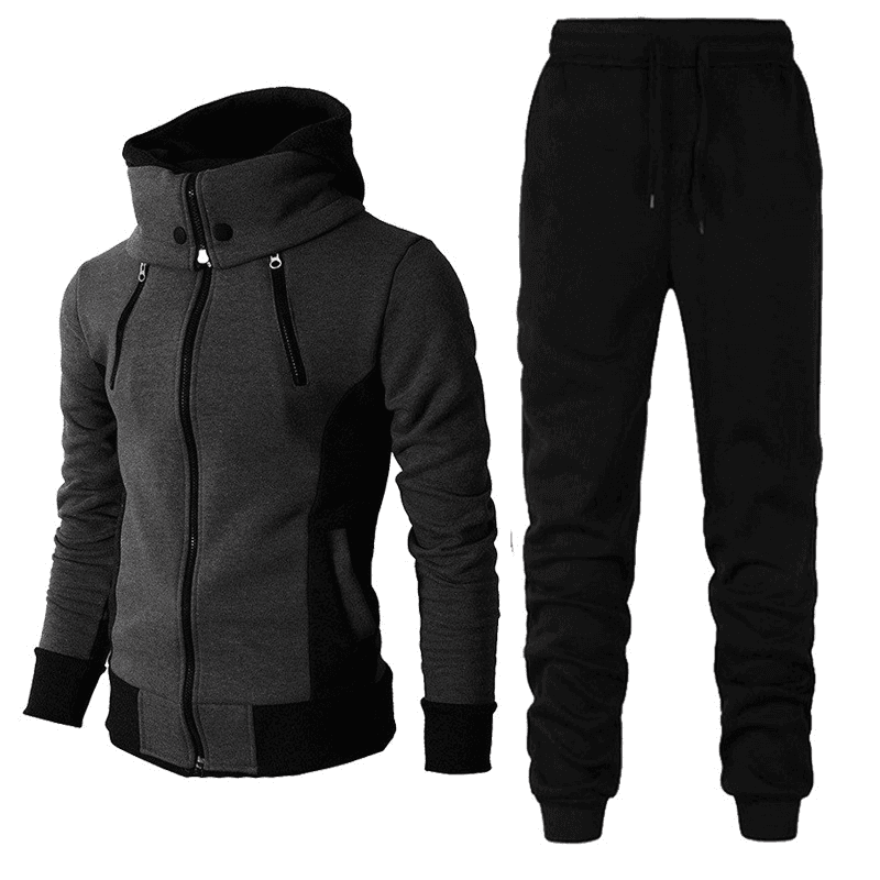 Men's hooded men's casual suit Men's casual sports suit