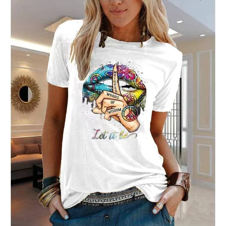 2024 women's high-quality round-neck sleeve t-shirt