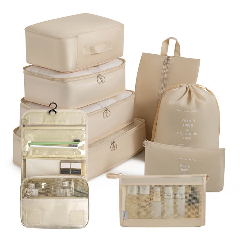 Travel Storage Bag Eight Piece Set Storage Bag Waterproof Oxford Cloth Business Trip Travel Makeup And Toiletries Classification Storage Set