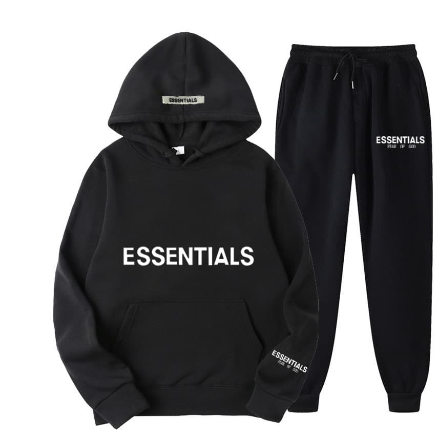 Essentials Double ligne peur de Dieu ensemble tendance poitrine Logo imprimé lettre Couple veste polaire F