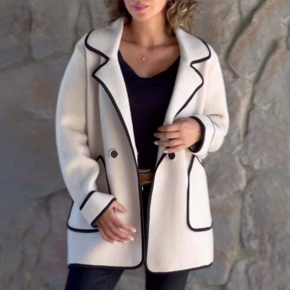 Women's Clothing temperament suit collar double sided woolen coat
