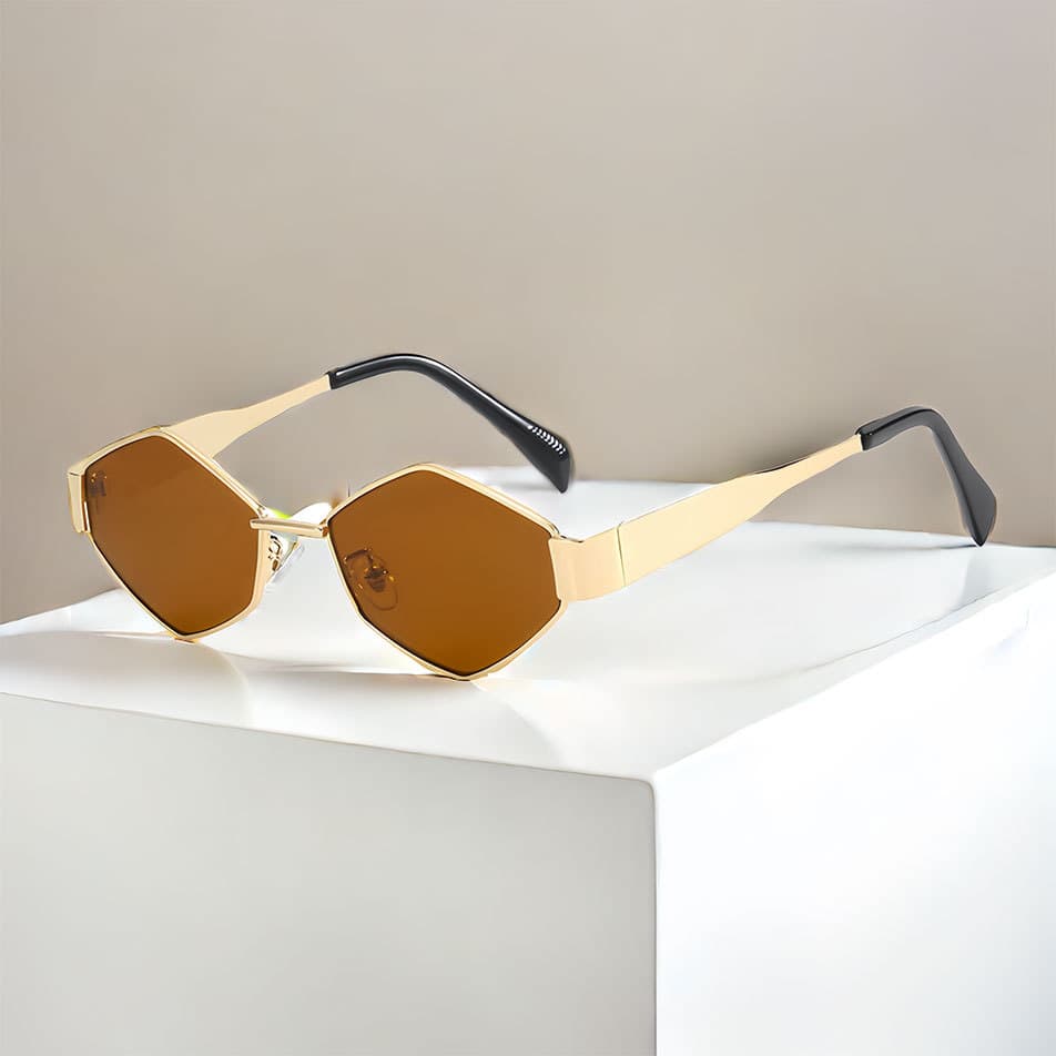 Lunettes de soleil ovales unisexes à verres tendance, petites lunettes de soleil rondes en métal tendance pour hommes et femmes
