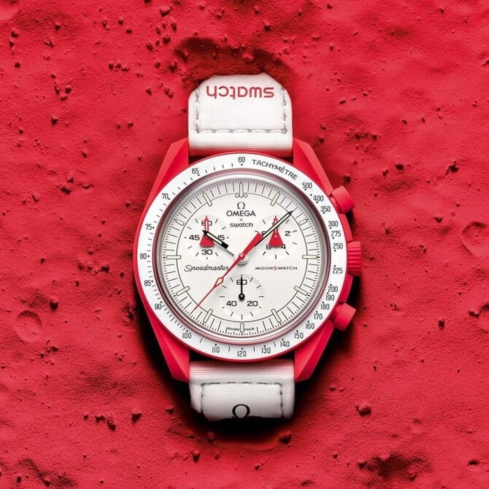 Montre de mode pour hommes Moonwatch Swatch Sport tendance chronographe à quartz bracelet en nylon