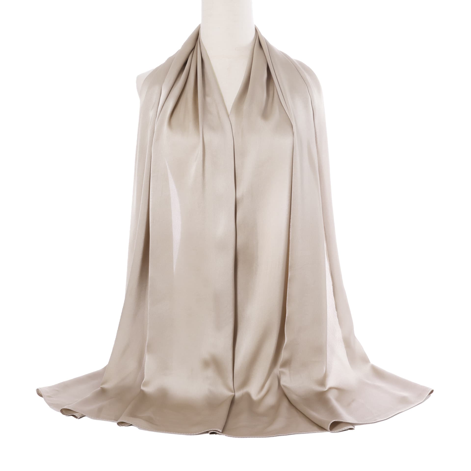 ​Breathable Wrinkled Satin Scarf - Simulated Silk Elastic Long Head Scarf (Cool & Lightweight, Malaysian Style, Bright Colors For Women)​